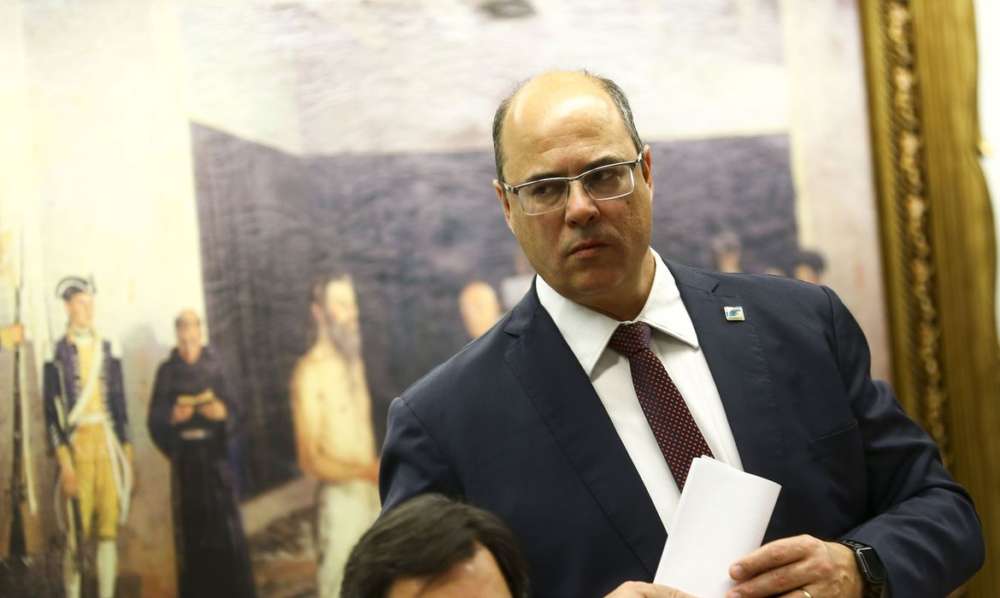 O governador do Rio de Janeiro, Wilson Witzel, durante audiência pública da Comissão de Constituição e Justiça da Câmara dos Deputados para debater sobre audiências de custódia.