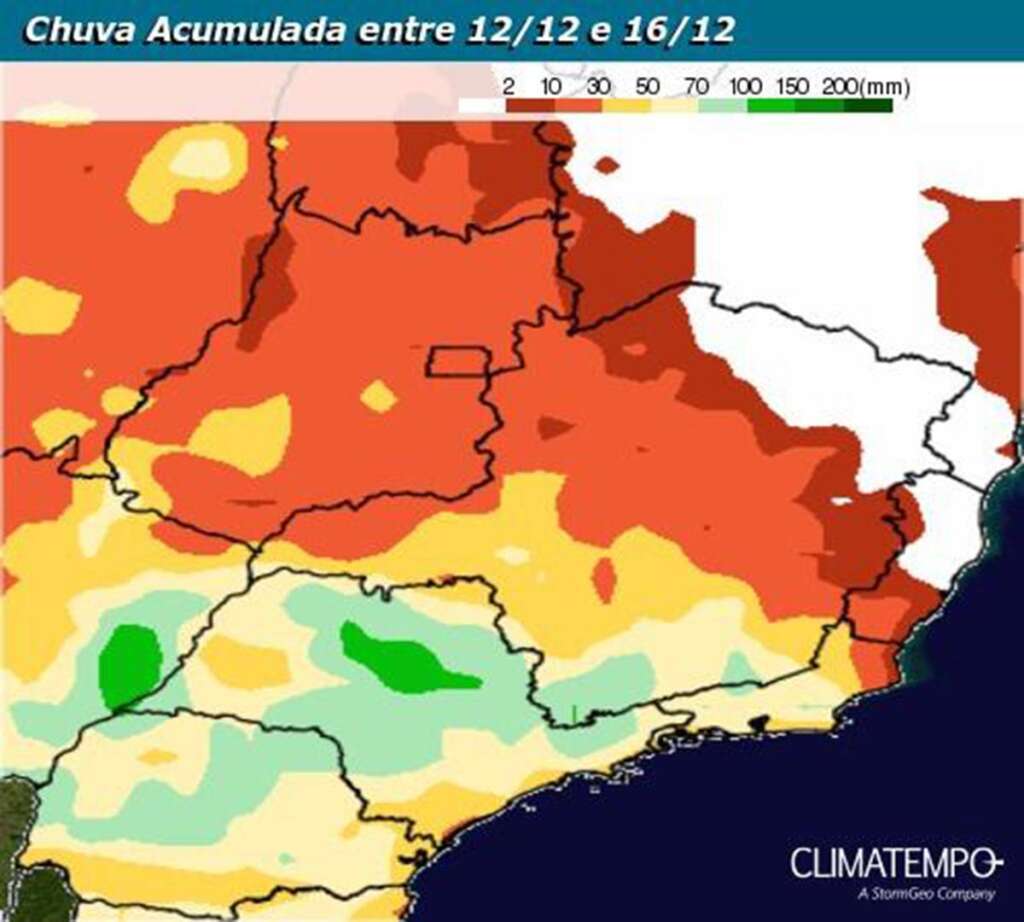 Gráfico de chuva acumulada