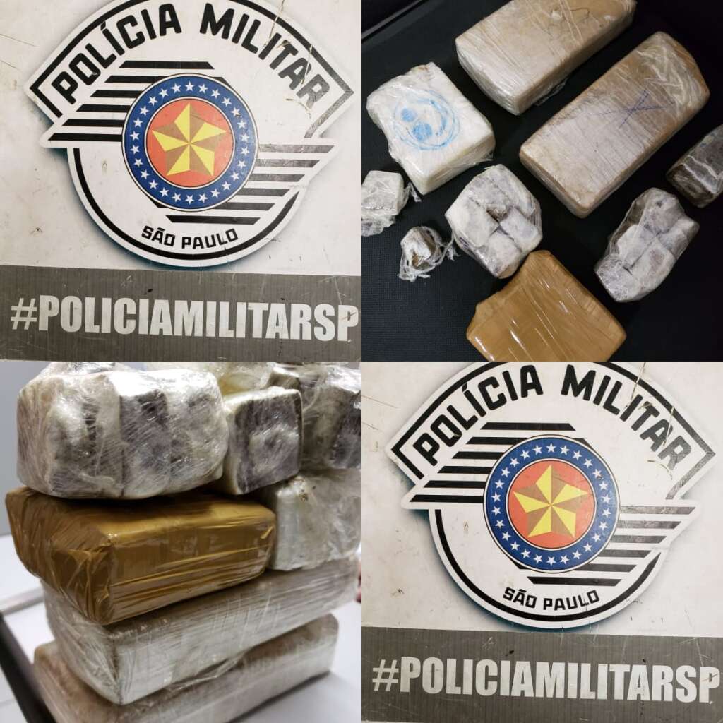 PMs da ROCAM de Pirassununga prende suspeito com cerca de 2 kg de droga