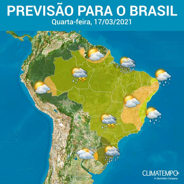 Previsao do tempo em todo o brasil