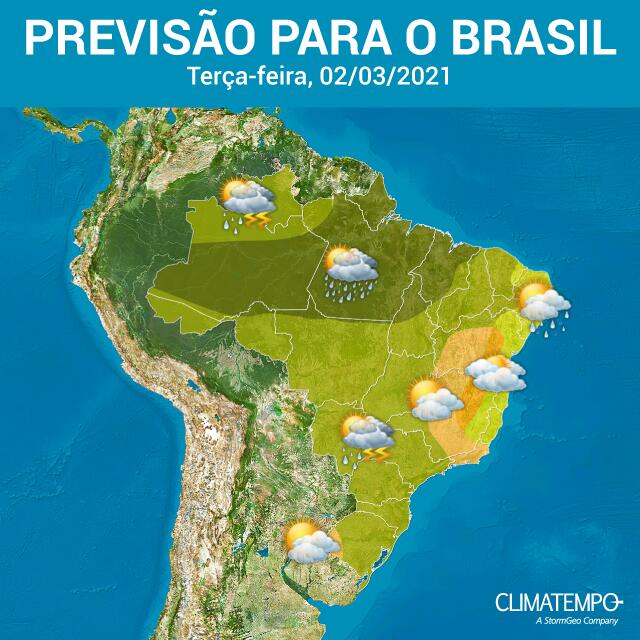 previsão do tempo no brasil