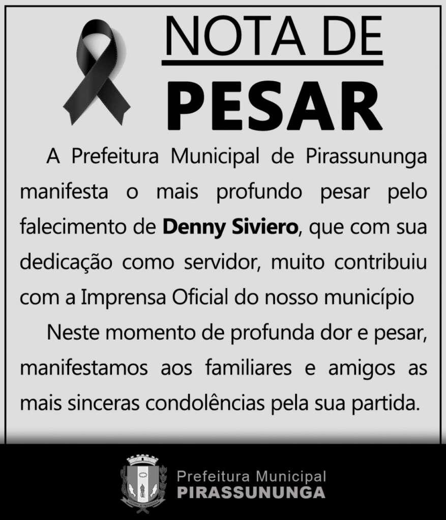 NOTA DE PESAR