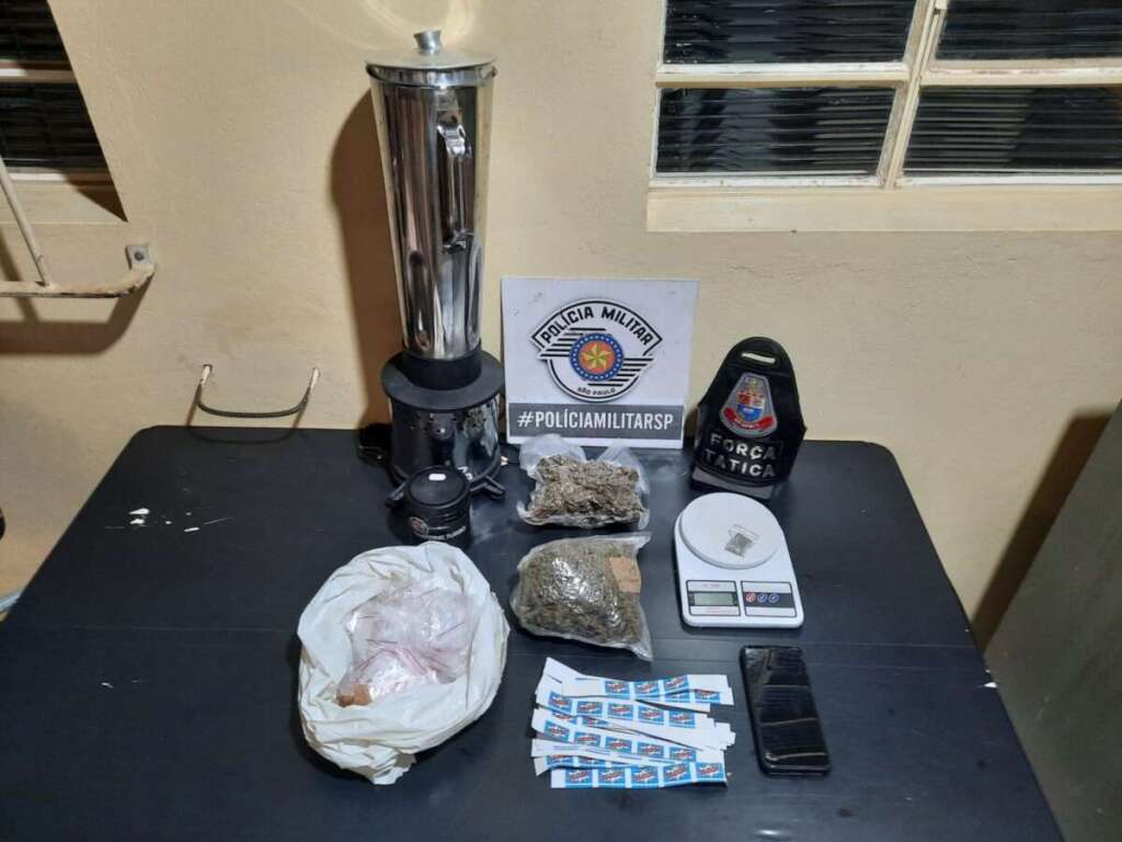 Suspeito de envolvimento com o tráfico de drogas é preso pela Força Tática de Leme 1 trafico 1