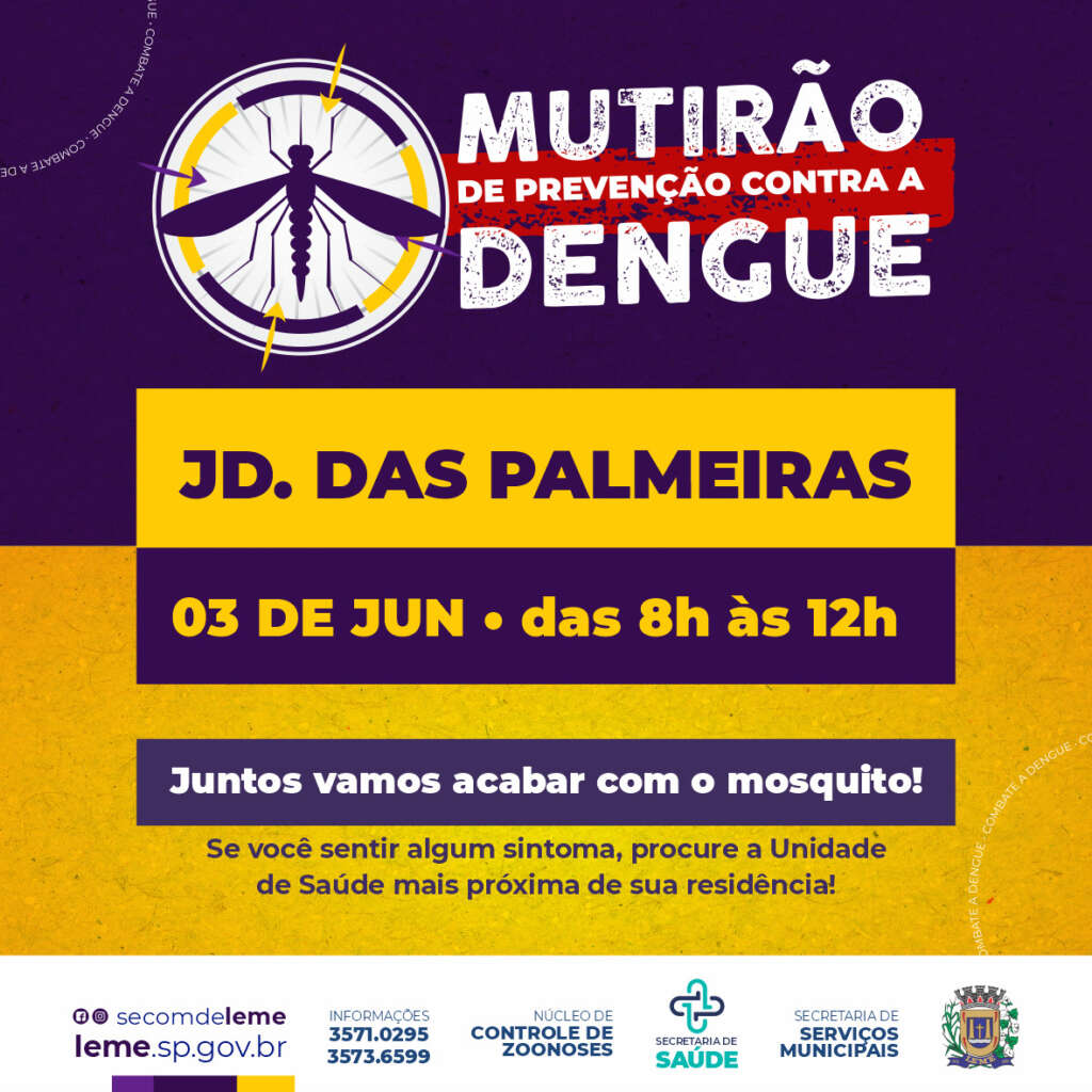 Mutirao contra o Aedes aegypti nos Jardim das Palmeiras 03 de Junho