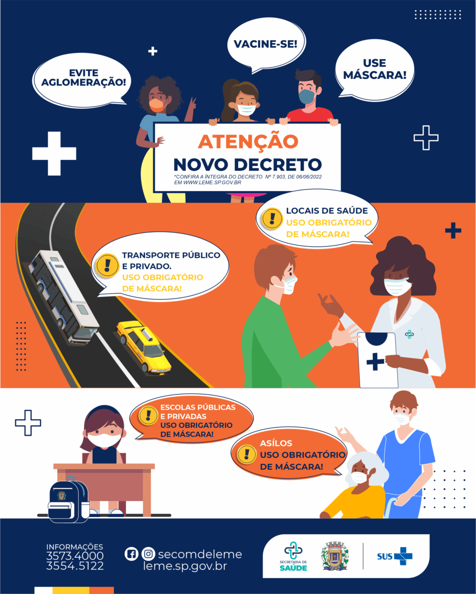 Prefeitura de Leme publica decreto sobre uso de máscaras 1 DECRETO 06 06 22 NOVO