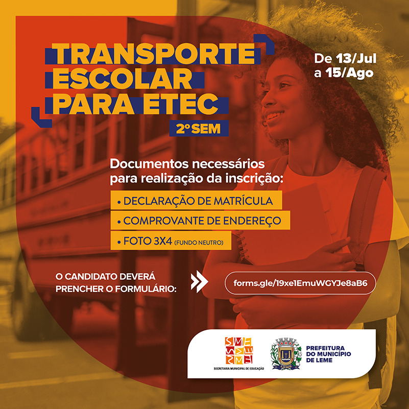 <strong>Cadastro Transporte Escolar para as ETECs de Leme e Araras</strong> 1 Cadastro Transporte Escolar para as ETECs de Leme e Araras