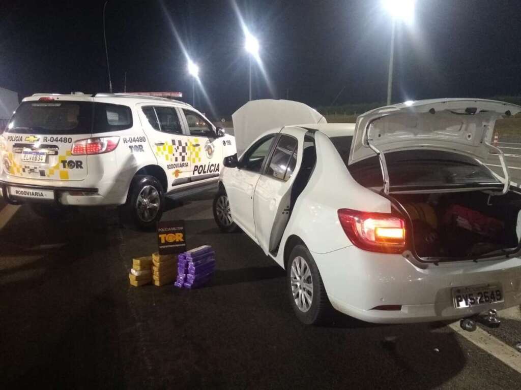 TOR prende homem com "carro cofre" com mais de 10kg de drogas 2 PMRv Drogas Leme 1