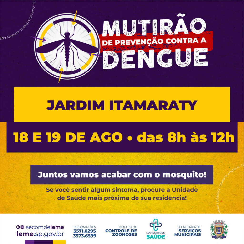 POST MUTIRAO DA DENGUE DIAS 18 E 19 DE AGOSTO