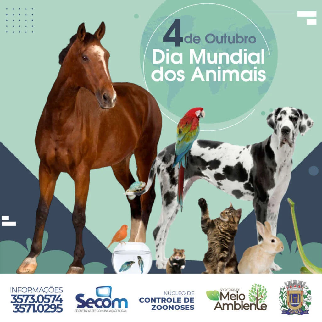 04 de Outubro - Dia Mundial dos Animais 1 28092022 Dia Mundial dos Animais