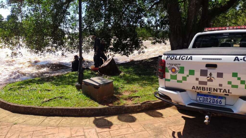Homem é flagrado pescando em local proibido no Rio Mogi Guaçu. Denúncia leva ambientais para Caconde 3 WhatsApp Image 2023 03 31 at 20.45.44
