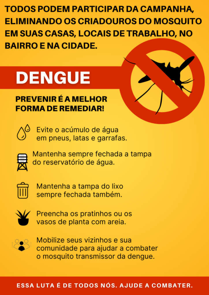 Pirassununga participa de Semana Estadual de Mobilização Social para combate às arboviroses 2 Panfleto combate a dengue simples ilustrado amarelo e vermelho 2 768x1086 1 1