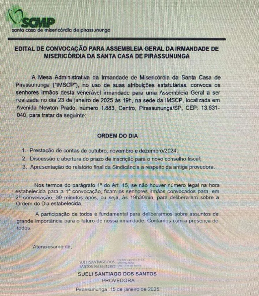 Provedora da Santa Casa convoca irmandade para Assembleia. CEMED deixa de “operar” 2 945a47f0 9753 4cec 97a0 e2709779cd7a