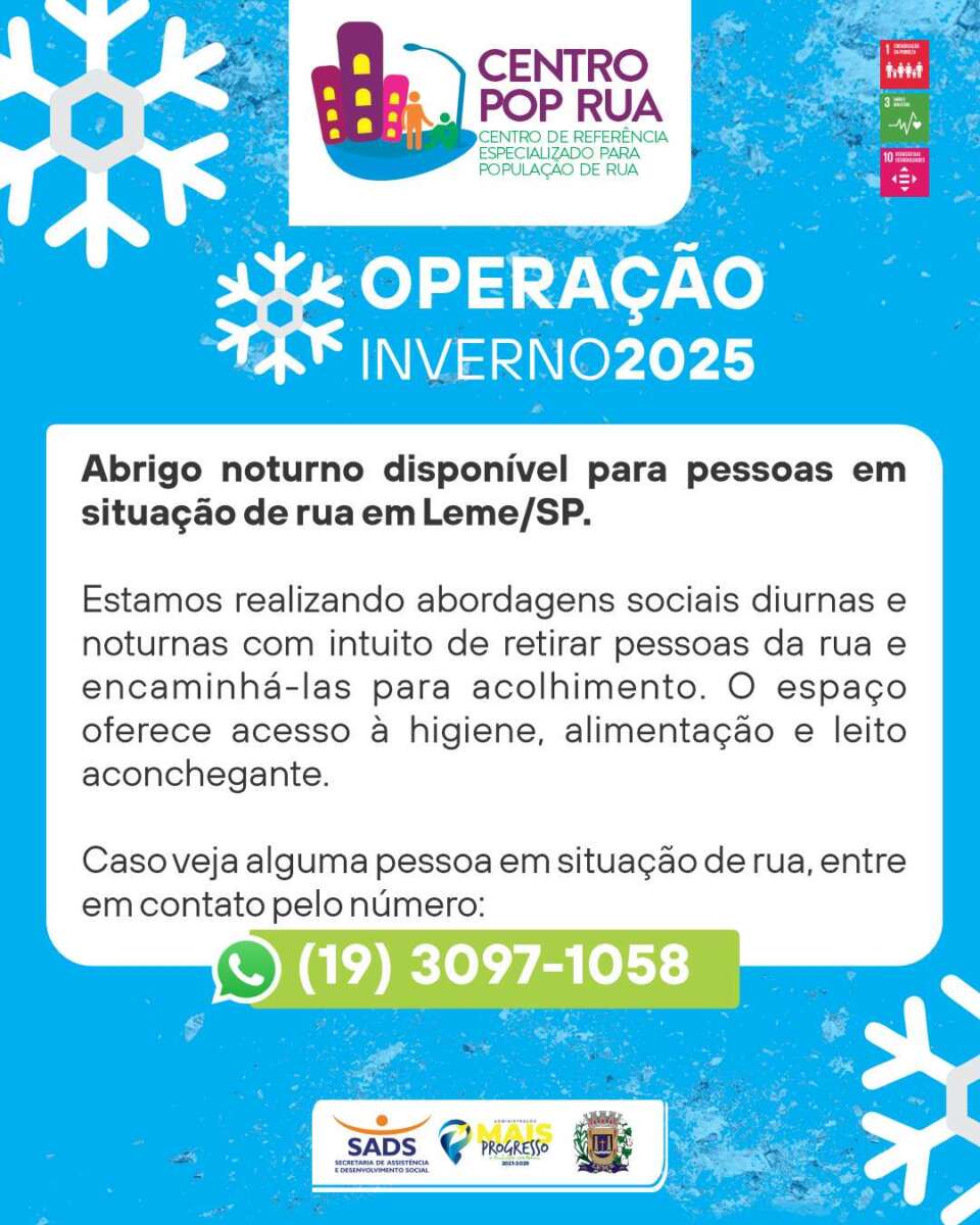 Leme. Operação Inverno 2025 1 Operacao Inverno Junho 2025 1