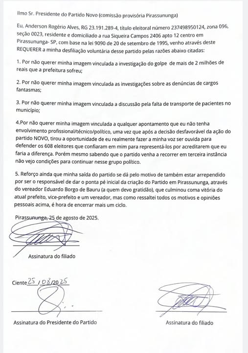 Sargento Anderson, suplente de vereador do NOVO, deixa o partido por não querer sua imagem manchada pelos escândalos dos 2 milhões e cargos fantasmas 2 538305186 24789433073984250 9028593625678462580 n