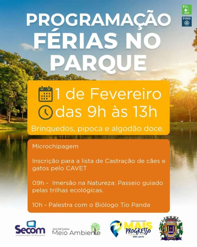Prefeitura de Leme divulga balanço de ações e novidades para a última semana de janeiro 10 FERIAS NO PARQUE 010225