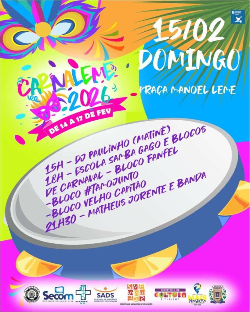 Carnaval em Leme. Prefeitura divulga balanço de ações e eventos para a comunidade 5 35d9b299 3ab5 43b5 bce7 ad912381370d