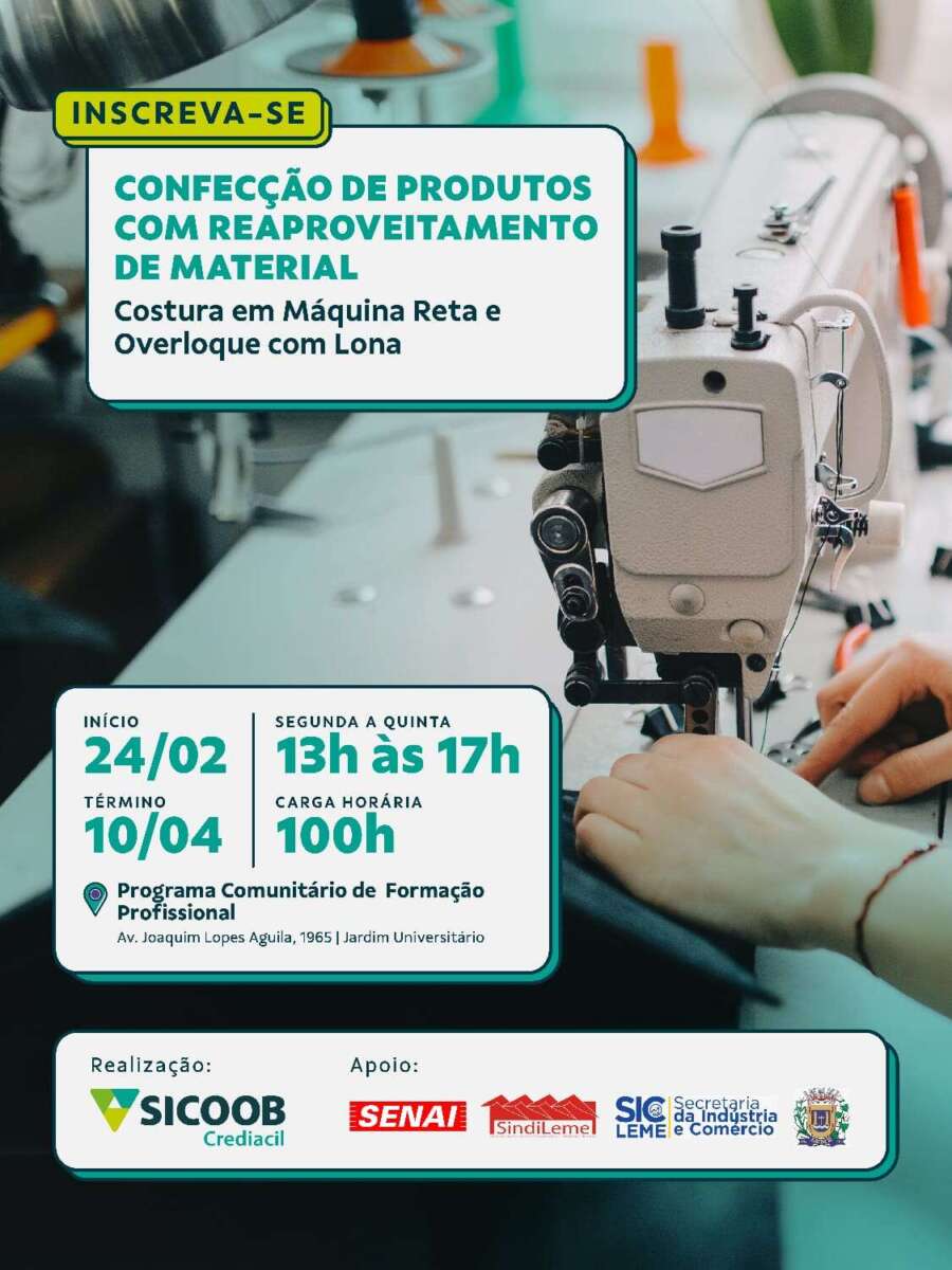 Parceria com Sicoob promove curso de costura com reaproveitamento de material (1)