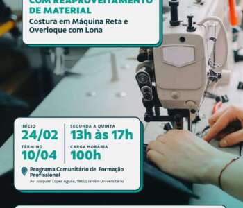 Parceria com Sicoob promove curso de costura com reaproveitamento de material