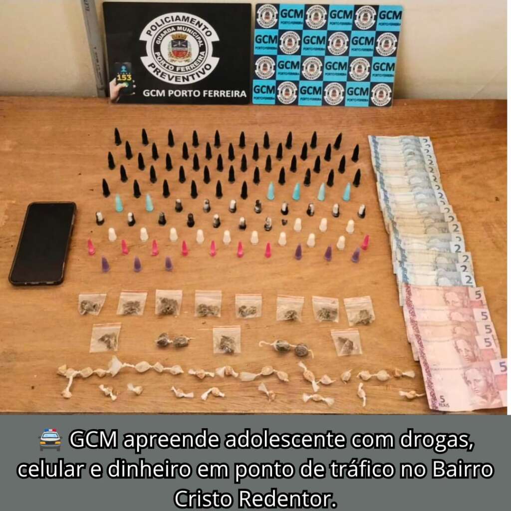 GCM de Porto Ferreira retira arma de fogo de circulação e apreende adolescente por tráfico de drogas no domingo 2 WhatsApp Image 2026 06 22 at 16.45.07