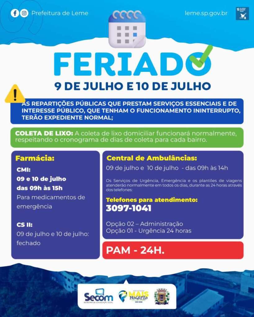 arte feriado 9 de julho