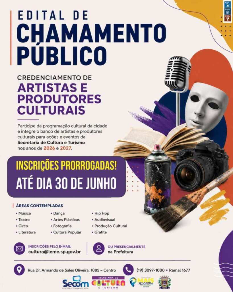 SECOM de Leme divulga os principais temas ocorridos e a ocorrer 4 prorrogacao chamamento