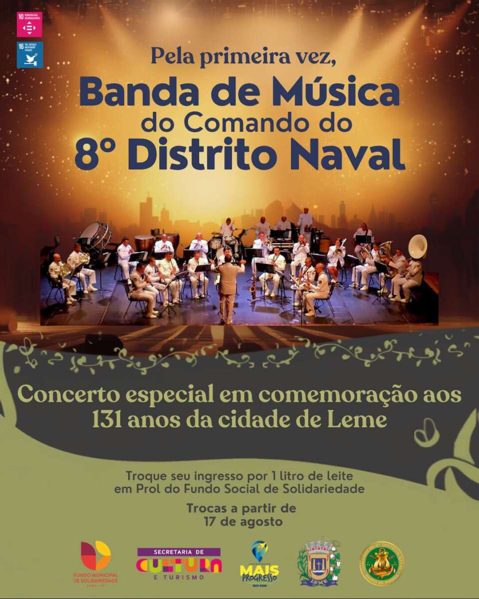 Leme. Gestão municipal celebra os 131 anos de Leme com cultura, saúde e inovação 1 Post Banda Naval