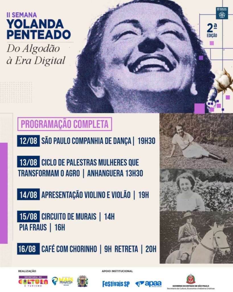 II Semana Yolanda Penteado divulga programação completa e transforma Leme em palco da cultura, da história e da arte 3 card programacao completa 2