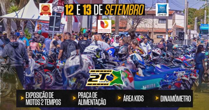 Leme recebe o 5o Encontro de Motos 2 Tempos nos dias 12 e 13 de setembro