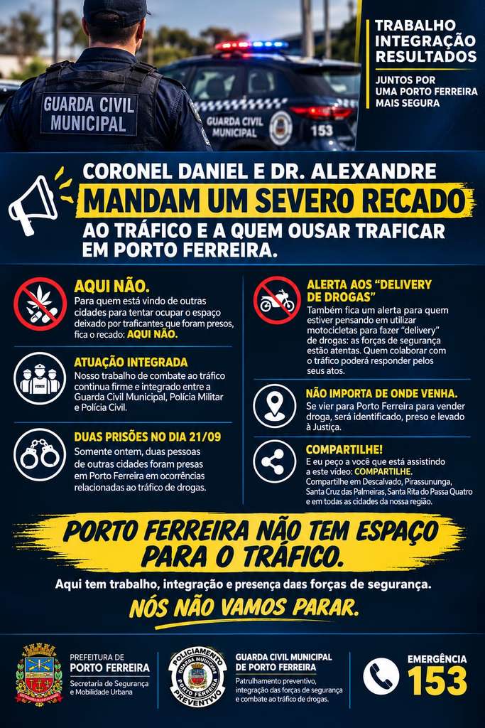Forças de Segurança reforçam combate ao tráfico de drogas em Porto Ferreira 4 WhatsApp Image 2026 09 22 at 16.17.52