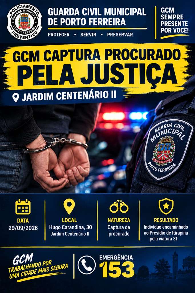Balanço da GCM: Porto Ferreira registra diversas ocorrências entre 29 de setembro e 9 de outubro 2 WhatsApp Image 2026 09 30 at 09.57.09