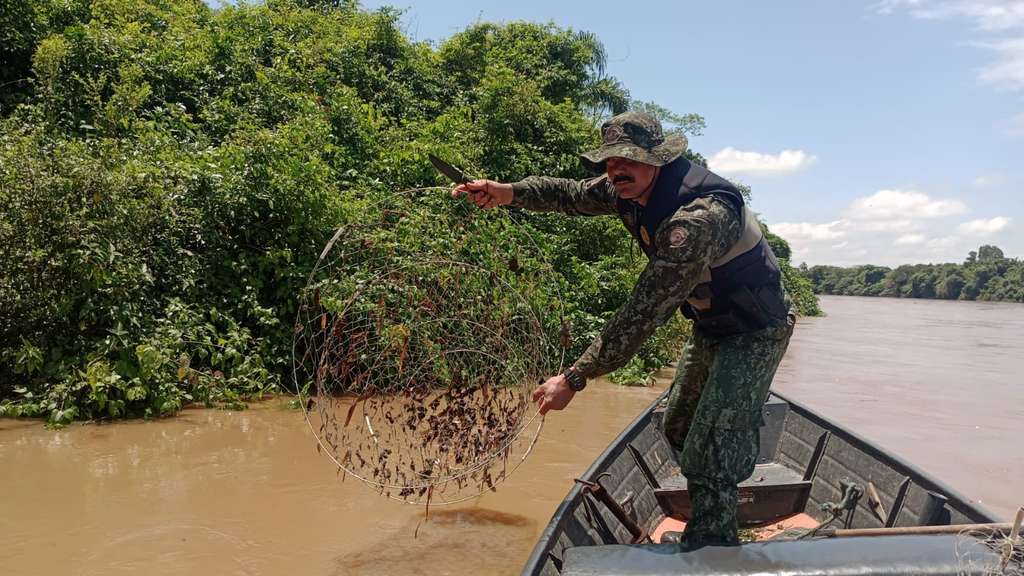 Polícia Ambiental realiza patrulhamento náutico e apreende petrechos ilegais no Rio Mogi Guaçu 4 WhatsApp Image 2026 10 26 at 19.00.37